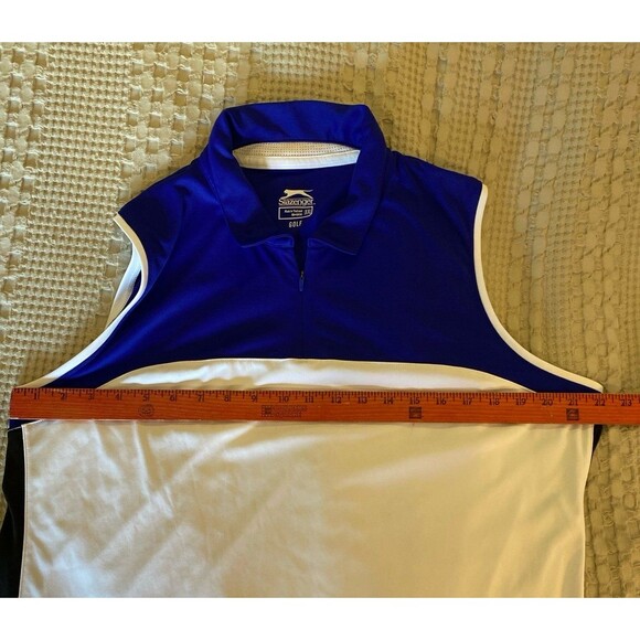 Slazenger Women’s Golf Polo Shirt Plus Size XXL Sleeveless Color block Blue - Picture 11 of 12